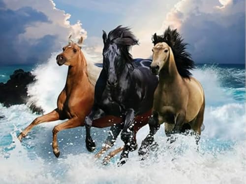 Puzzle 2000 Teile Tierpferde Poster für Erwachsene Familien Puzzle Spielzeug Dekompressionsspiel Qz696Yk 70x100CM von KUTDE