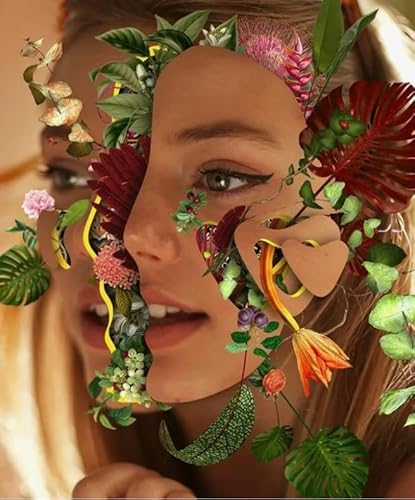 Xq341Zy Puzzle Blume Abstrakte Kunst Illustrationen Wandkunst Poster für Spielzeug für Erwachsene Dekompressionsspiel 2000 Teile 70x100CM von KUTDE
