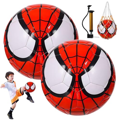 KUWUNG 2 Stück Fußball Größe 3 mit Pumpe, Aufblasnadel und Netztasche, Stylischer Weich PVC Kinderfussball, Gleichmäßigem Druck, Fussball Grösse 3 für Kinder Training und Jugendliga KUWUNG 2 Stück Fußball Größe 3 mit Pumpe, Aufblasnadel und Netztasche, Stylischer Weich PVC Kinderfussball, Gleichmäßigem Druck, Fussball Grösse 3 für Kinder Training und Jugendliga von KUWUNG