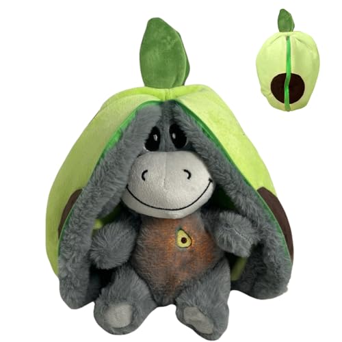 KUWUNG Atmendes Kuscheltier Esel, Herzschlag Plüsch Esel mit Atmung, Musik und Lichtern, Weiches Erdbeer Avocado Plüschtier Puppe, Kuscheltier Atmet Esel zum Linderung Angstzuständen 32 cm KUWUNG Atmendes Kuscheltier Esel, Herzschlag Plüsch Esel mit Atmung, Musik und Lichtern, Weiches Erdbeer Avocado Plüschtier Puppe, Kuscheltier Atmet Esel zum Linderung Angstzuständen 32 cm von KUWUNG