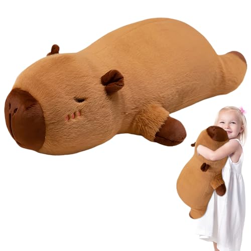 KUWUNG Capybara Plüschtier, 50cm Langes Kissen, Niedliches Kuscheltier, Weich Gefülltes Spielzeug KUWUNG Capybara Plüschtier, 50cm Langes Kissen, Niedliches Kuscheltier, Weich Gefülltes Spielzeug von KUWUNG