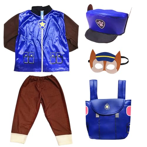 KUWUNG Chase Kostüm Kinder, 5-Teiliges Faschingskostüme Kinder Jungen, Halloween Kostüm Cosplay Kleidung für 2-4 Jahre Jungen Höhe 90-105cm KUWUNG Chase Kostüm Kinder, 5-Teiliges Faschingskostüme Kinder Jungen, Halloween Kostüm Cosplay Kleidung für 2-4 Jahre Jungen Höhe 90-105cm von KUWUNG