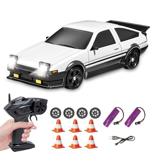 KUWUNG RC Drift Car, 1:24 Ferngesteuertes Auto mit Beleuchtung, 20km/h, 2,4 GHz, 4WD Rennauto Ferngesteuert, RC Ferngesteuertes Spielzeugauto für Erwachsene und Kinder ab 6 Jahre älter KUWUNG RC Drift Car, 1:24 Ferngesteuertes Auto mit Beleuchtung, 20km/h, 2,4 GHz, 4WD Rennauto Ferngesteuert, RC Ferngesteuertes Spielzeugauto für Erwachsene und Kinder ab 6 Jahre älter von KUWUNG
