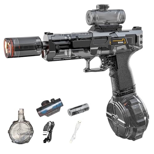 KUWUNG Wasserpistole Elektrisch, Wiederaufladbare Elektrische Wasserpistole 500cc, Automatische Wasserpistole Kinder, Electric Water Gun mit Realistischer Flamme Effekten für Wasserspielzeug Kinder KUWUNG Wasserpistole Elektrisch, Wiederaufladbare Elektrische Wasserpistole 500cc, Automatische Wasserpistole Kinder, Electric Water Gun mit Realistischer Flamme Effekten für Wasserspielzeug Kinder von KUWUNG