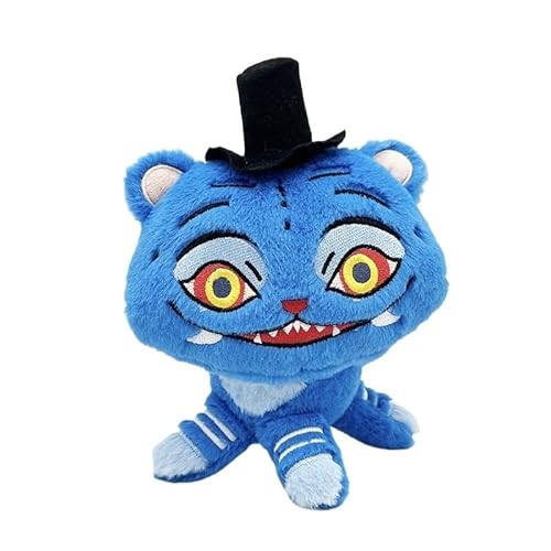 KUYCCSTRESI for Dämonenjäger Lila Tiger Plüsch Niedliches Und Schrulliges Waschbär-Plüschtier Halloween-Geburtstagsgeschenke Und Schreibtischdekor for Kinderspielzeug Und Plüschsammler(Blue) von KUYCCSTRESI