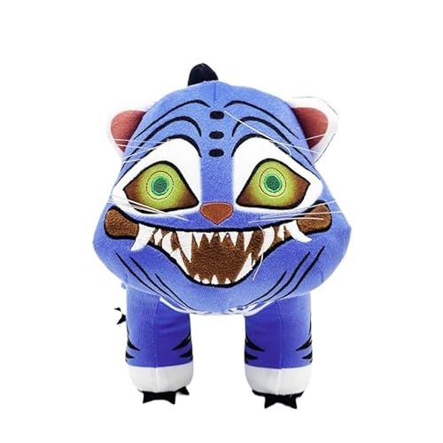 KUYCCSTRESI for Dämonenjäger Lila Tiger Plüsch Niedliches Und Schrulliges Waschbär-Plüschtier Halloween-Geburtstagsgeschenke Und Schreibtischdekor for Kinderspielzeug Und Plüschsammler(Purple) von KUYCCSTRESI