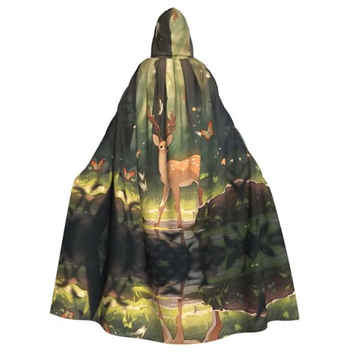 KVCBUYK Bambi Prints Halloween Erwachsene Kapuzenumhang für Partys und Kostüme mit Fliege und super großer Kapuze KVCBUYK Bambi Prints Halloween Erwachsene Kapuzenumhang für Partys und Kostüme mit Fliege und super großer Kapuze von KVCBUYK