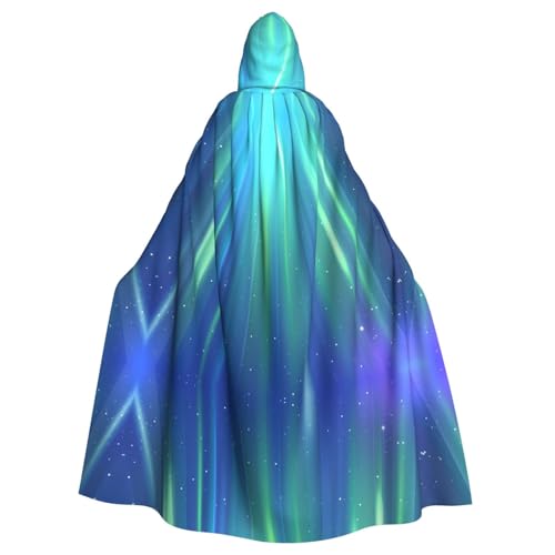 KVCBUYK Blauer Aurora Borealis Prints Halloween Erwachsene Kapuzenumhang für Partys und Kostüme mit Fliege und super großer Kapuze KVCBUYK Blauer Aurora Borealis Prints Halloween Erwachsene Kapuzenumhang für Partys und Kostüme mit Fliege und super großer Kapuze von KVCBUYK