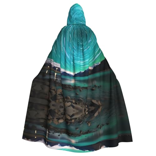 KVCBUYK Green Aurora Borealis Prints Halloween Erwachsene Kapuzenumhang für Partys und Kostüme mit Fliege und super großer Kapuze KVCBUYK Green Aurora Borealis Prints Halloween Erwachsene Kapuzenumhang für Partys und Kostüme mit Fliege und super großer Kapuze von KVCBUYK