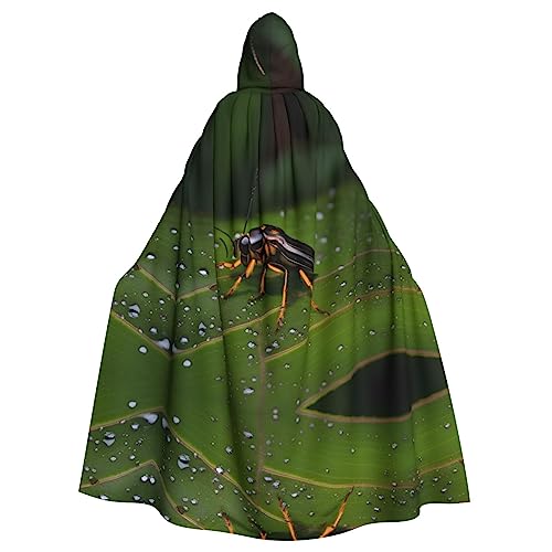 KVCBUYK Halloween-Kapuzenumhang mit Insekten auf Blättern, für Partys und Kostüme, mit Fliege und super großer Kapuze KVCBUYK Halloween-Kapuzenumhang mit Insekten auf Blättern, für Partys und Kostüme, mit Fliege und super großer Kapuze von KVCBUYK