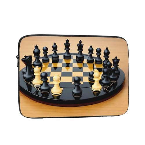 KVCBUYK International Chess Prints tragbare Laptop-Hülle, 17 Zoll, ideal für Männer und Frauen, Geschäftsreisen und Büro von KVCBUYK