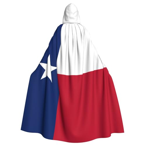 KVCBUYK Kapuzenumhang mit Flagge von Texas, Halloween, Erwachsene, für Partys und Kostüme, mit Fliege und super großer Kapuze KVCBUYK Kapuzenumhang mit Flagge von Texas, Halloween, Erwachsene, für Partys und Kostüme, mit Fliege und super großer Kapuze von KVCBUYK