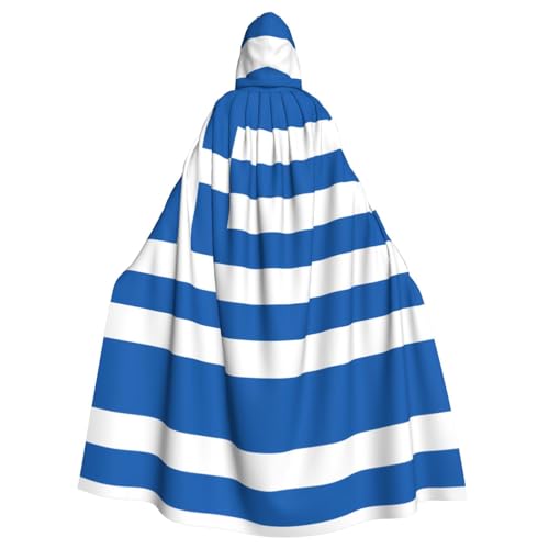 KVCBUYK Kapuzenumhang mit griechischer Flagge, für Halloween, Erwachsene, für Partys und Kostüme, mit Fliege und super großer Kapuze KVCBUYK Kapuzenumhang mit griechischer Flagge, für Halloween, Erwachsene, für Partys und Kostüme, mit Fliege und super großer Kapuze von KVCBUYK