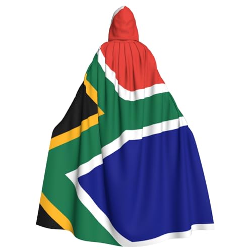 KVCBUYK Kapuzenumhang mit südafrikanischer Flagge, für Halloween, Erwachsene, für Partys und Kostüme, mit Fliege und super großer Kapuze KVCBUYK Kapuzenumhang mit südafrikanischer Flagge, für Halloween, Erwachsene, für Partys und Kostüme, mit Fliege und super großer Kapuze von KVCBUYK