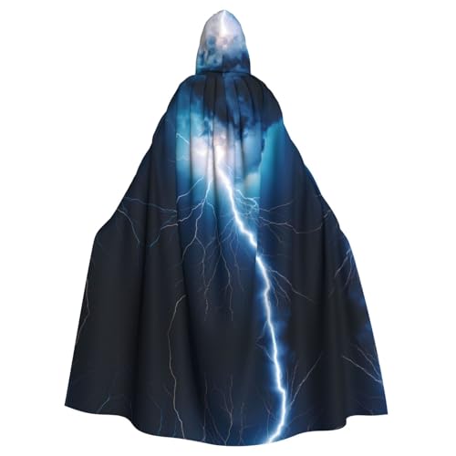 KVCBUYK Lightning Prints Halloween Kapuzenumhang für Erwachsene für Partys und Kostüme mit Fliege und super großer Kapuze KVCBUYK Lightning Prints Halloween Kapuzenumhang für Erwachsene für Partys und Kostüme mit Fliege und super großer Kapuze von KVCBUYK