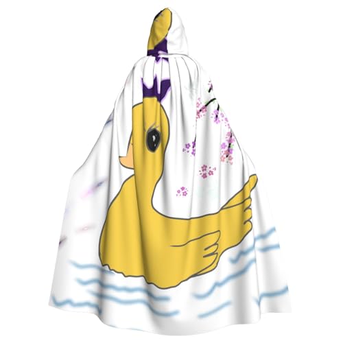 KVCBUYK Little Yellow Duck Prints Halloween Erwachsene Kapuzenumhang für Partys und Kostüme mit Fliege und super großer Kapuze KVCBUYK Little Yellow Duck Prints Halloween Erwachsene Kapuzenumhang für Partys und Kostüme mit Fliege und super großer Kapuze von KVCBUYK