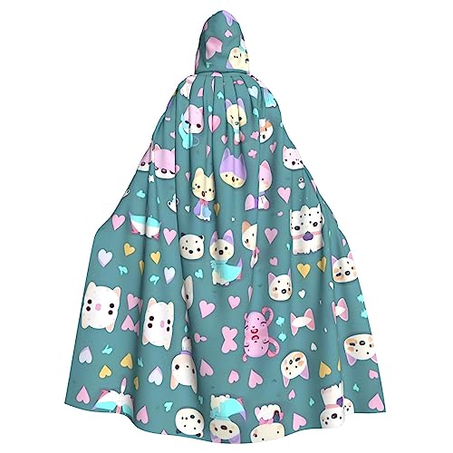 KVCBUYK Niedlicher kleiner Fuchs-Druck, Halloween-Umhang mit Kapuze für Erwachsene für Partys und Kostüme mit Fliege und super großer Kapuze KVCBUYK Niedlicher kleiner Fuchs-Druck, Halloween-Umhang mit Kapuze für Erwachsene für Partys und Kostüme mit Fliege und super großer Kapuze von KVCBUYK