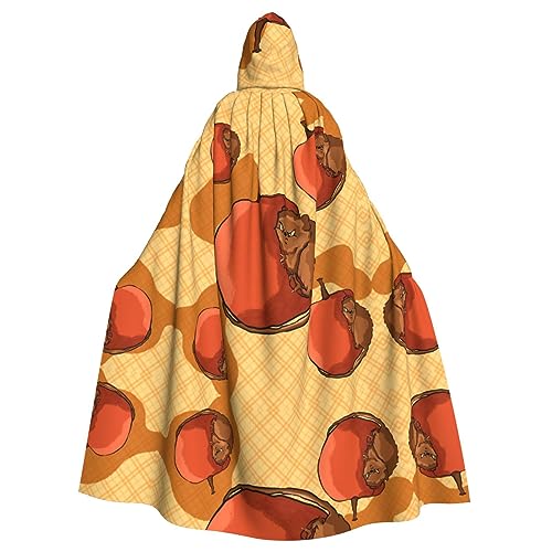 KVCBUYK Niedlicher kleiner Hamster-Druck, Halloween-Umhang mit Kapuze, für Partys und Kostüme, mit Fliege und super großer Kapuze KVCBUYK Niedlicher kleiner Hamster-Druck, Halloween-Umhang mit Kapuze, für Partys und Kostüme, mit Fliege und super großer Kapuze von KVCBUYK