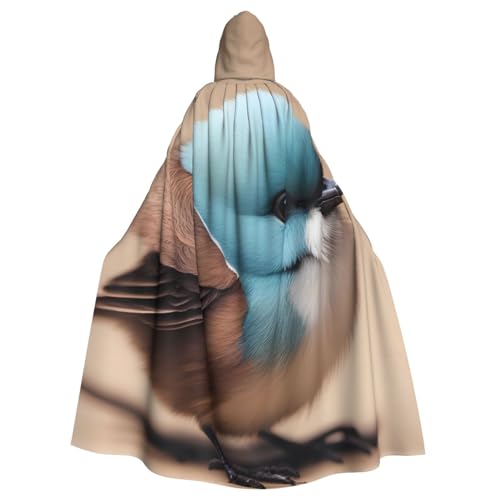 KVCBUYK Niedlicher kleiner Vogel-Aufdruck, Halloween-Umhang mit Kapuze für Partys und Kostüme, mit Fliege und super großer Kapuze KVCBUYK Niedlicher kleiner Vogel-Aufdruck, Halloween-Umhang mit Kapuze für Partys und Kostüme, mit Fliege und super großer Kapuze von KVCBUYK