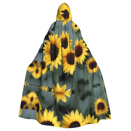 KVCBUYK Sonnenblumen-Druck Halloween Erwachsene Kapuzenumhang für Partys und Kostüme mit Fliege und super großer Kapuze KVCBUYK Sonnenblumen-Druck Halloween Erwachsene Kapuzenumhang für Partys und Kostüme mit Fliege und super großer Kapuze von KVCBUYK