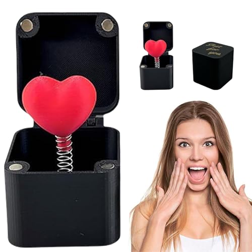 Mittelfinger Box, Mittelfinger Geschenk, 1,96 Zoll*1,96 Zoll Liebes Box Mit Box Überraschung für Neuartige und Interessante Streichgeschenke, Überraschung für Freund und Freundin(Liebe Quadrat) von KVGBNT