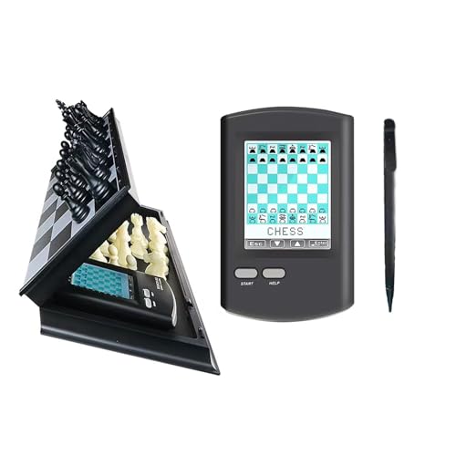 Berührungsbasiertes Computerschach, intelligentes elektronisches Schachspiel, faltbares Brett und magnetische Figuren, großes LCD-Display mit Stift, leicht zu tragen, geeignet für Anfänger von KVTUYC