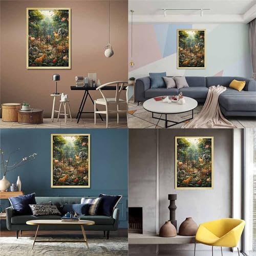 Dschungeltiere Puzzles 1000 Teile Schwer Puzzle Spielzeug Lernspiel Impossible Herausforderung Spielzeug Für Erwachsene Kinder 1000pcs (75x50cm) von KVZPQCVYU