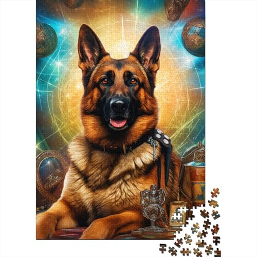 German Shepherd Puzzle 1000-teilige Schwer Puzzle Spielzeug Lernspiel Impossible Herausforderungsspielzeug Für Erwachsene Kinder 1000pcs (75x50cm) von KVZPQCVYU