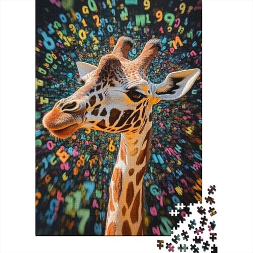 Giraffe Puzzles 1000 Teile Schwer Puzzle Spielzeug Pädagogisches Spiel Impossible Herausforderung Spielzeug Für Erwachsene Und Kinder Ab 14 Jahren 1000pcs (75x50cm) von KVZPQCVYU