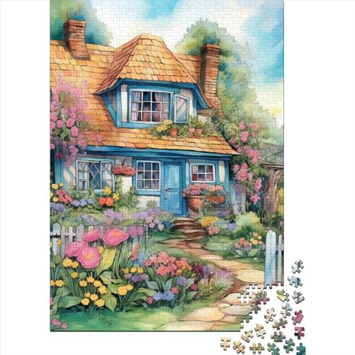 Rustikales Häuschen Puzzle 1000 Teile Schwer Puzzle Spielzeug Pädagogisches Spiel Impossible Herausforderung Spielzeug Für Erwachsene Und Kinder Ab 12 Jahren 1000pcs (75x50cm) von KVZPQCVYU