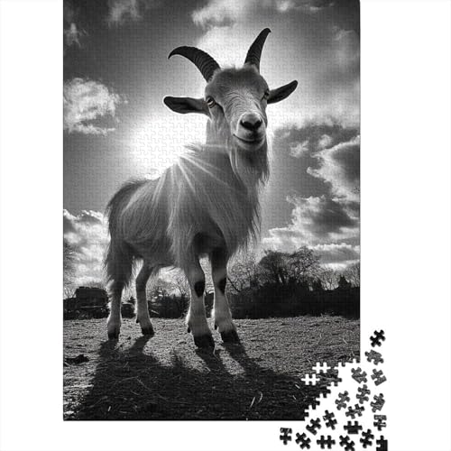 Ziege Puzzles 1000 Teile Schwer Puzzle Spielzeug Lernspiel Impossible Herausforderung Spielzeug Für Erwachsene Und Kinder Ab 14 Jahren 1000pcs (75x50cm) von KVZPQCVYU