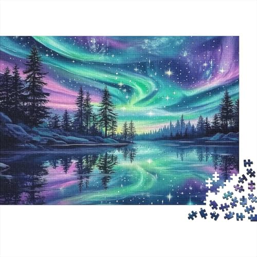 DIY Puzzles 1000pcs (75x50cm) Für Erwachsene Aurora Puzzles Für Erwachsene Puzzle-Lernspiele Wald Lake von KWFYBEHZ