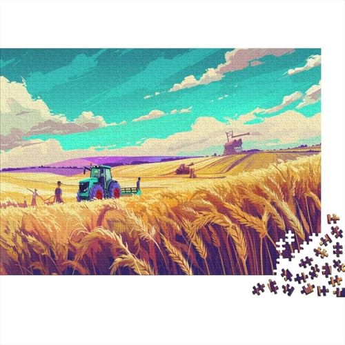 Goldene Weizenfelder Puzzle 1000pcs (75x50cm) Puzzles, Die Für Erwachsene Und Personen Ab 14 Jahren Geeignet Sind von KWFYBEHZ