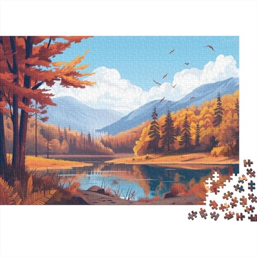 Herbst Landschaft Puzzle 1000pcs (75x50cm) Puzzles, Die Für Erwachsene Und Personen Ab 14 Jahren Geeignet Sind von KWFYBEHZ
