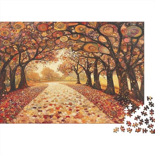 Herbst Park,Puzzles Blätter Gemusterte Nachhaltige Puzzles Für Erwachsene Hochwertige Holzspielpuzzles 1000pcs (75x50cm) von KWFYBEHZ