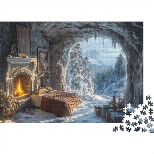 Höhle, Feuerplace Puzzle 1000pcs (75x50cm) Puzzles, Die Für Erwachsene Und Personen Ab 14 Jahren Geeignet Sind von KWFYBEHZ