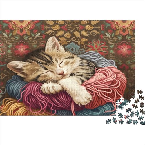 Kätzchen 1000pcs (75x50cm) Erwachsenenpuzzle - Tier Erwachsenenpuzzle DIY-Puzzlespielzeug von KWFYBEHZ