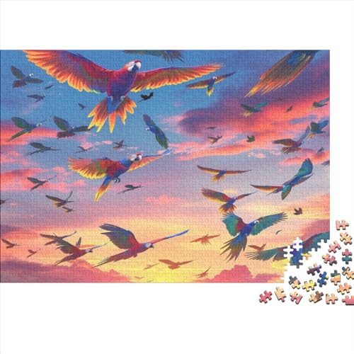 Papagei 1000pcs (75x50cm) Erwachsenenpuzzle - Sonnenuntergang Himmel Erwachsenenpuzzle DIY-Puzzlespielzeug von KWFYBEHZ