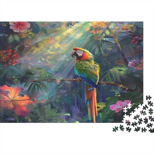 Puzzle 1000pcs (75x50cm) Erwachsene Papagei Puzzle Damen Herren Holzbrett Präzisions-Interlocking RainWald von KWFYBEHZ