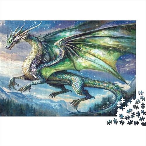 Puzzles 1000pcs (75x50cm) Für Erwachsene,Drache Puzzles Für Frauen Und Männer. Hochwertiges,präzises Ineinandergreifen Bergs and Dense Walds von KWFYBEHZ