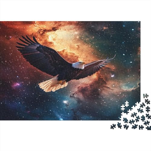 Puzzles Für Erwachsene 1000pcs (75x50cm) Adler Puzzles Für Erwachsene Anspruchsvolles Spiel Hintergrund Nebel Sterne Heimdekorationspuzzle von KWFYBEHZ