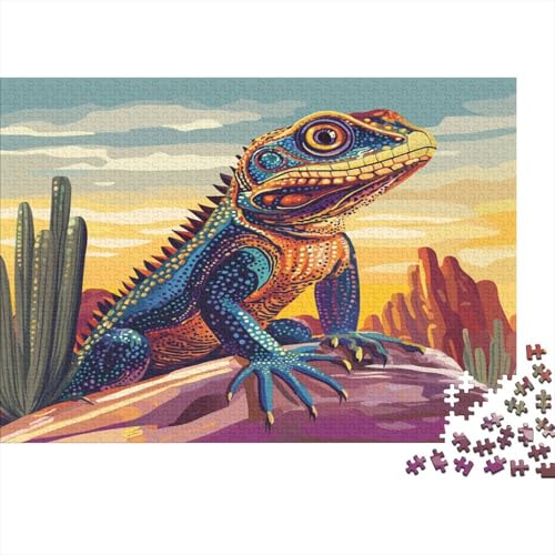 Puzzles Für Erwachsene 1000pcs (75x50cm) Eidechse Puzzles Für Erwachsene Anspruchsvolles Spiel Wüste Heimdekorationspuzzle von KWFYBEHZ