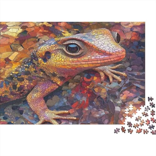 Puzzles Für Erwachsene 1000pcs (75x50cm) Kleine Eidechse Puzzles Für Erwachsene Anspruchsvolles Spiel Wildtiere Heimdekorationspuzzle von KWFYBEHZ