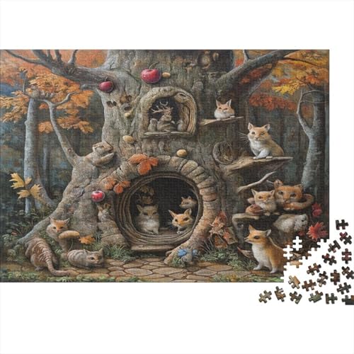 Puzzles Für Erwachsene 1000pcs (75x50cm) Waldtiere-Magic Baum Puzzles Für Erwachsene Anspruchsvolles Spiel Heimdekorationspuzzle von KWFYBEHZ