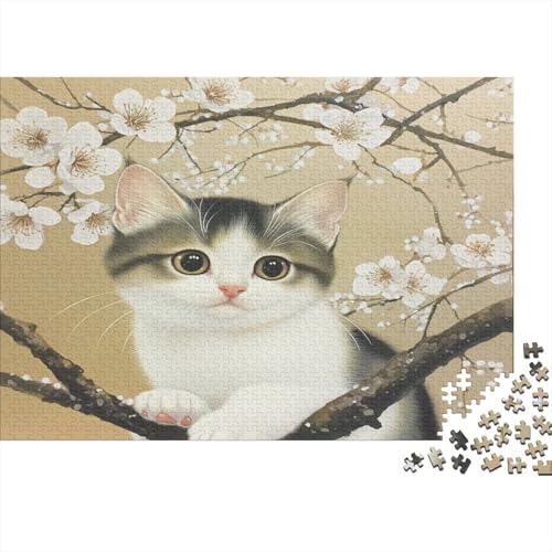 Puzzles Für Erwachsene Ab 1000pcs (75x50cm),Kätzchen Familienspiele Zum Lernen Pflaumenblüte Puzzles Für Erwachsener Und Teenager von KWFYBEHZ