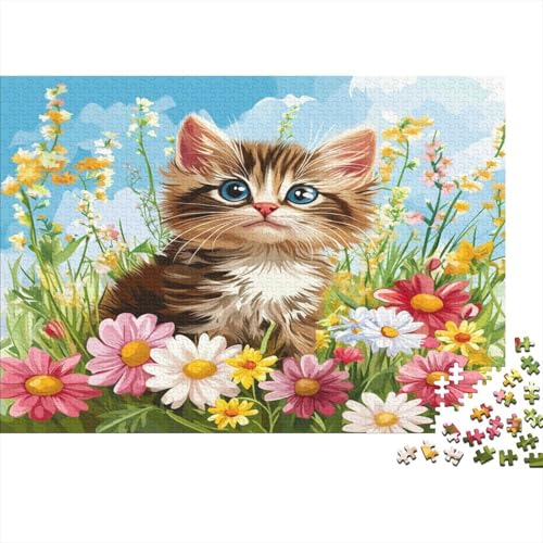 Puzzles Für Erwachsene Ab 1000pcs (75x50cm),Katze Familienspiele Zum Lernen Blumen Puzzles Für Erwachsener Und Teenager von KWFYBEHZ