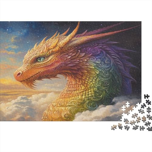 Puzzles Für Erwachsene Ab 1000pcs (75x50cm),Regenbogen Drache Familienspiele Zum Lernen Sternenhimmel Puzzles Für Erwachsener Und Teenager von KWFYBEHZ