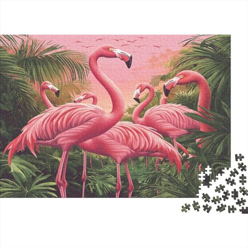 Rosa Flamingo Puzzle 1000pcs (75x50cm) Erwachsene Tropical Landschaft Puzzle,Home Decor von KWFYBEHZ