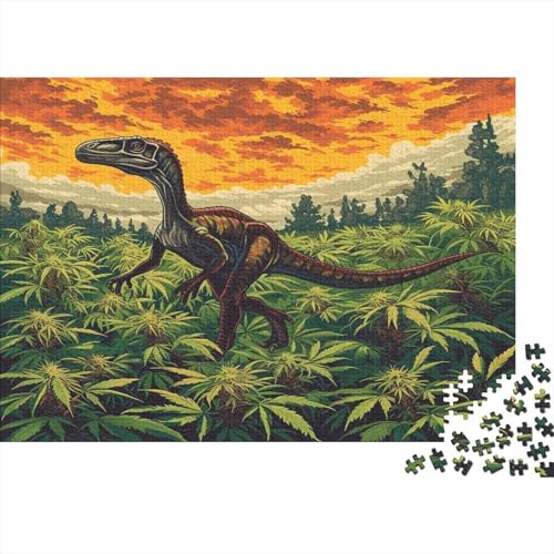 Velociraptor-Dinosaurierierier Puzzle 1000pcs (75x50cm) Puzzles, Die Für Erwachsene Und Personen Ab 14 Jahren Geeignet Sind von KWFYBEHZ