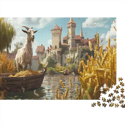 Ziege Puzzle 1000pcs (75x50cm) Puzzles, Die Für Erwachsene Und Personen Ab 14 Jahren Geeignet Sind von KWFYBEHZ